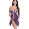 Fornecimento transfronteiriço de lingerie sexy europeia e americana, meias de rede transparentes sexy, suspensórios, camisola, pijamas femininos, conjunto sexy, atacado