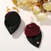 Retro Alta Qualidade Elegante Elegante Cetim Rosa DIY Outono e Inverno Versátil Presilha de Cabelo Elástico de Cabelo Adorno de Cabeça Corsage Acessórios