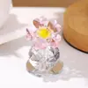 Nuevo Adorno de Flor de Cristal Flor de Loto Decoración de Escritorio para el Hogar Artesanía de Resina Regalo de Inauguración de Tienda Venta al por Mayor