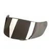 Casco de Motocicleta Negro con Lente Grande Color Té Negro con Recubrimiento Plateado, Accesorios Coloridos para Motocicleta para Montar, Unisex, Visión Nocturna, Transmite Luz