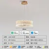 Lustre minimalista italiano para sala de estar, lustre de cristal de luxo leve de 6 luzes, luminária para sala de jantar e quarto, estilo vintage creme