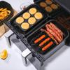 Bandeja Rectangular de Silicona Multifuncional para Freidora de Aire, Grado Alimenticio, con Rejilla para Tocino y Hot Dogs, Bandeja para Hornear, Pizza