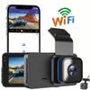 Grabadora de conducción HD 1080p con interconexión de teléfono móvil WiFi, video frontal y trasero, lente dual, entrega transfronteriza de una pieza