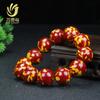 Pulseira de areia de realgar de cristal para homens e mulheres pulseira de cinábrio vermelho e amarelo misturados joias de areia de cristal fornecimento ao vivo