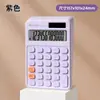 Calculadora Transfronteriza con Doble Fuente de Alimentación, Color Degradado, Alto Atractivo Estético, Calculadora Estilo Diosa, Calculadora de 12 Dígitos para Estudiantes Universitarios