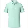 Camisa cultural de solapa de manga corta morado claro polo de grupo ropa de trabajo para hombres y mujeres camiseta bordado logo