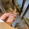 ¡Hermosa, inmortal! Anillo de Lujo Ligero para Mujer Estilo Frío de Ins Diseño Nicho Anillo de Mariposa de Doble Capa 2024 Nuevo
