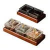 Caja de plástico para almacenar frutos secos, charola casera dividida para snacks, salón de belleza, bar, caja comercial para snacks y dulces para presentación