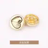 Botones para Camisa con Forma de Corazón y Goteo de Aceite, Botones de Abrigo Estilo Chanel Cosidos a Mano, Botones Metálicos para Ropa, Gabardinas, Suéteres y Prendas de Punto
