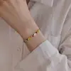 Pulsera de Cara Sonriente con Cuentas Arcoíris para Niñas 2025 Nuevo Diseño Pulsera de Mejor Amiga Verano Lujo Ligero Versátil Pulsera Linda