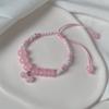 2025 Nova Pulseira Colorida de Cristal com Contas de Borboleta para Mulheres Verão Design de Nicho de Alta Qualidade Pulseira de Melhor Amiga Pulseira