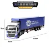 Brinquedos Infantis Puxar para Trás Liga Container Transporte Caminhão Grande Caminhão Container Caminhão Expresso Tanque de Óleo Trailer Modelo Brinquedo