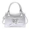 2026 Nuevo Elegante y Estiloso Bolso de Hombro para Viaje de Color Sólido con Lazo para Mujer Bolso de Mano Cuadrado Pequeño de Color Sólido