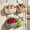 Caja de almacenamiento de especias para cocina, cesta de almacenamiento para cebolla, jengibre, ajo, condimentos, cesta colgante de almacenamiento magnética para pared de refrigerador sin perforaciones
