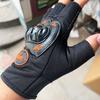 Guantes de Motocicleta Medio Dedo para Hombre Otoño Verano Invierno Guantes de Motocicleta Boxeo Silicona Plástico Funda Antideslizante Anticaída Montar