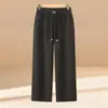 Calças mom estilosas de perna reta, calças compridas, nova coleção outono/inverno, design versátil, adequadas para mulheres de meia-idade e idosas, cintura elástica, calças de perna larga slim-fit para mulheres