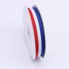 Cinta de Tejido Liso de Poliéster de Alta Densidad para Manualidades DIY, Disponible en 1 cm-2,5 cm Rojo, Blanco y Azul Rayado Cintas de Medalla para Uso Transfronterizo
