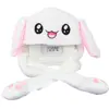 Gorro de Orejas de Conejo Móvil para Niños Otoño e Invierno Gorro y Bufanda Todo en Uno Lindo Cálido Para Niños Combina con Todo