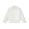 Mtlclothes Roupa Masculina Estilo Coreano Cor Sólida Leve 90% Penugem de Pato Branco Jaqueta Corta com Zíper Down Casual