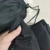 Pronta Entrega Bolsa de Cordão de Malha Preta de Alta Qualidade Bolsa de Armazenamento de Malha Equipamento Esportivo Bolsa de Embalagem para Bola de Golfe Atacado