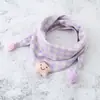 Bufanda coreana a cuadros de doble abrigo para otoño e invierno, bufanda para niños, bufanda de algodón con animales de dibujos animados, explosiones al por mayor