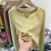 Otoño Mujer Francés Alta Gama Delgado Suave Esponjoso Adelgazante Versátil Manga Larga Tejido Protección Solar Ropa Exterior Top de Punto Mujer