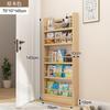 Estantería de puerta ultrafina de madera maciza para colgar en la pared, armario de almacenamiento para niños, armario estrecho integrado en la pared de varias capas.