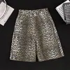 Shorts Cargo Estilo Coreano Estampado Leopardo Retro para Niños Verano Ins Pierna Recta Ancha Casual Sueltos Americanos Pantalones de Cinco Puntos