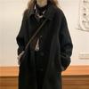Abrigo de Lana Negro para Mujer Gabardina Francesa Hepburn Sentido de Alta Gama Otoño e Invierno Nuevo Abrigo de Lana Coreano Trendy