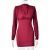 Comercio Exterior Europeo y Americano Ropa de Mujer Verano 2026 Nuevo Vestido Elegante y Lujoso con un Sexy Diseño Ceñido a la Cintura, Mangas Largas y Estilo Bodycon