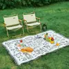 Alfombrilla de Picnic al Aire Libre American Graffiti Tela de Algodón y Lino Mantel Manta de Camping Alfombrilla Impermeable Alfombrilla Gruesa para Suelo de Tienda Tela Decorativa