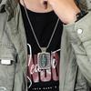 Collar de cuentas de nueve ojos con mantra shurangama de seis caracteres para hombres y mujeres con estilo étnico retro joyería de plata tailandesa pegada