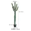 Cacto Artificial Planta Verde Decorativa em Vaso Biónica Tropical Desértica Pacote de Paisagismo Combinação Falso Cactus