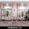 Estante de Exhibición para Tienda de Ropa Negro Estante de Almacenamiento Barra para Colgar Ropa Tienda de Ropa para Hombres y Mujeres Estante de Exhibición Simple de Estante Estante de Ropa de Pie