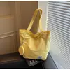 Bolso Casual Minimalista Estilo Japonés Ins para Viajes Diarios de Mujer 2025 Nuevo Bolso Tote de Gran Capacidad Bolso de Hombro de Color Sólido para Estudiantes