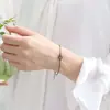 Pulseira Cósmica Estrela Estrela Pedra Feminina Diablo Preto Simples Fresca Japonesa e Coreana Versátil Pulseira Satélite de Saturno
