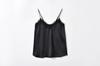 Novo Colete de Seda de Verão Yuyue com Decote V Sexy, Camisola de Seda com Renda, Camada Base de Seda Feminina de Modelagem Solta