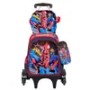 Nueva Lindo Carrito Escolar para Estudiantes de Primaria Grados 3~6 Set de Tres Piezas de Dibujos Animados Mochila Escolar de Dos Ruedas Seis Ruedas para Niños Lista para la Venta