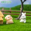 Micropaisaje de musgo, oso, cerdito, conejo, animal, jardinería, paisajismo, bricolaje, decoraciones, accesorios, miniadornos