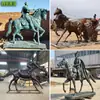 Escultura de Bronze de General Montado em Cavalo Cobre Puro Cavalo de Carruagem Área Cênica de Jardim Grande Paisagem Urbana Escultura de Cavalo em Bronze