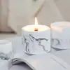 Vela de Aromaterapia Tinta Taza de Yeso Vela de Aromaterapia Osmanthus Taza Octagonal Nuevo Estilo Chino Hogar Dormitorio Fragancia Regalo de Acompañamiento