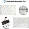 Estera de camping personalizada para RV, hecha de tubo de polipropileno trenzado, antienvejecimiento y resistente a la humedad, para exteriores, para jardín, patio y césped.