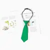 Corbata Verde Rayas Perezosas Estilo Japonés Libre Estilo Preppy Accesorios de Camisa Corbata de Mano Uniforme de Soltero Corbata jk para Mujer