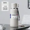 Taza Termo de Gran Capacidad para Hombres y Mujeres, Taza de Té, Tetera Portátil para Exteriores de Acero Inoxidable 316, Grabado de Logo Personalizado