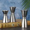 Dispositivo de medição de vinho em aço inoxidável enrolado Copo Ansi Copo medidor de balcão de bar de vinho Copo medidor de cabeça dupla de bar de vinho Shaker de vinho