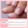 Comercio Exterior Más Vendido Brillo Manicura Francesa Estilo Dulce y Suave Puntas de Uñas Portátiles Set de 30 Piezas Pegatinas para Uñas Terminadas