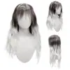 Nuevo Set de Pelucas de Halloween para Comercio Exterior, Moda Negro y Blanco Degradado Largo Rizado Ola Grande Fibra de Alta Temperatura Anime Cosplay