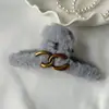Presilha de Cabelo de Pelúcia em Formato de Coração para Outono e Inverno, Presilha Grande Fofa Estilo Coreano para Mulheres, Adequada para Penteados Updos, Presilha de Tubarão