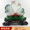 Un par de hermosos adornos de cisne y pato mandarín, un regalo de boda para amigos, decoración para el nuevo hogar o la sala de estar