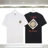 Nuevo Producto de Comercio Exterior: Camiseta de manga corta Casablanca con un cuello redondo único y el logotipo de letra impreso de la Puerta de las Ilusiones